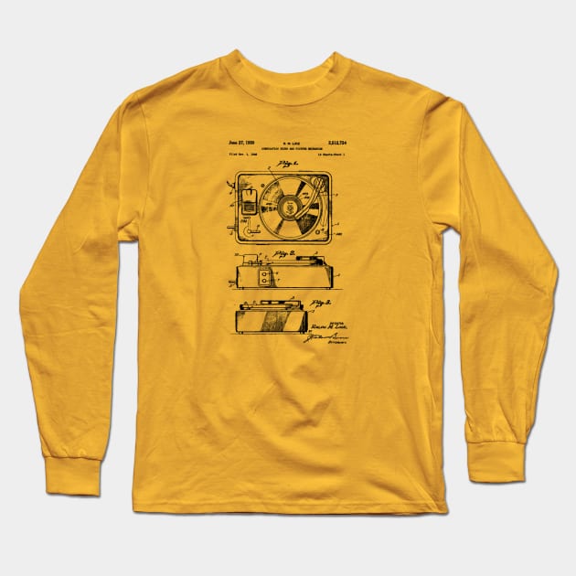 Record Player Patent Long Sleeve T-Shirt by Joodls